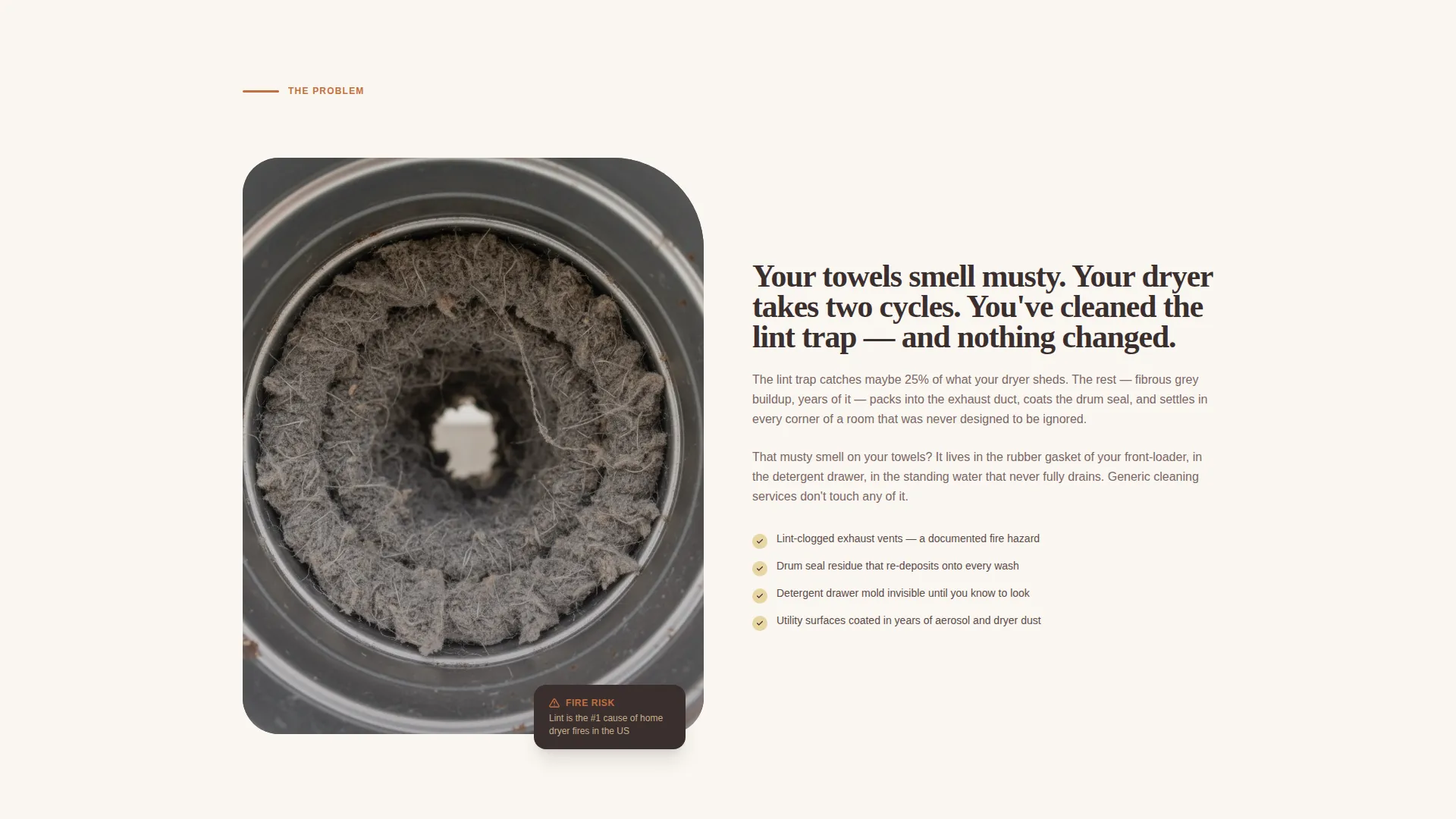 Laundry Room Cleaning Specialist Landing Page