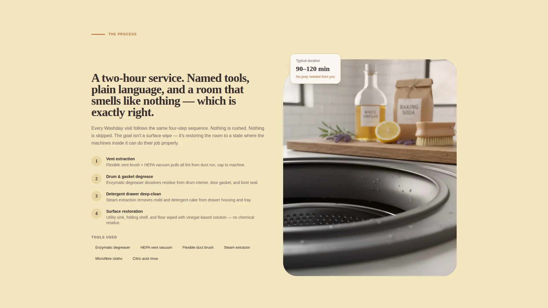 Laundry Room Cleaning Specialist Landing Page