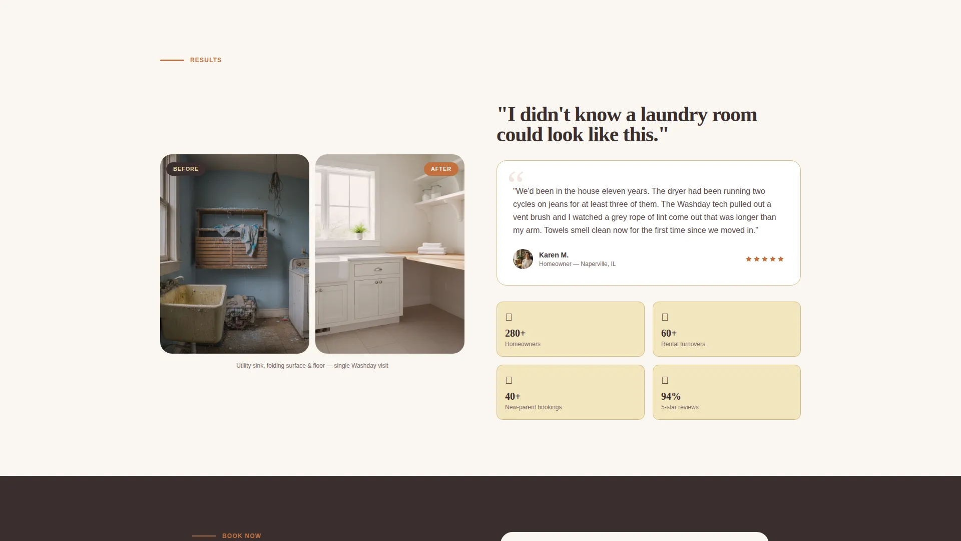 Laundry Room Cleaning Specialist Landing Page