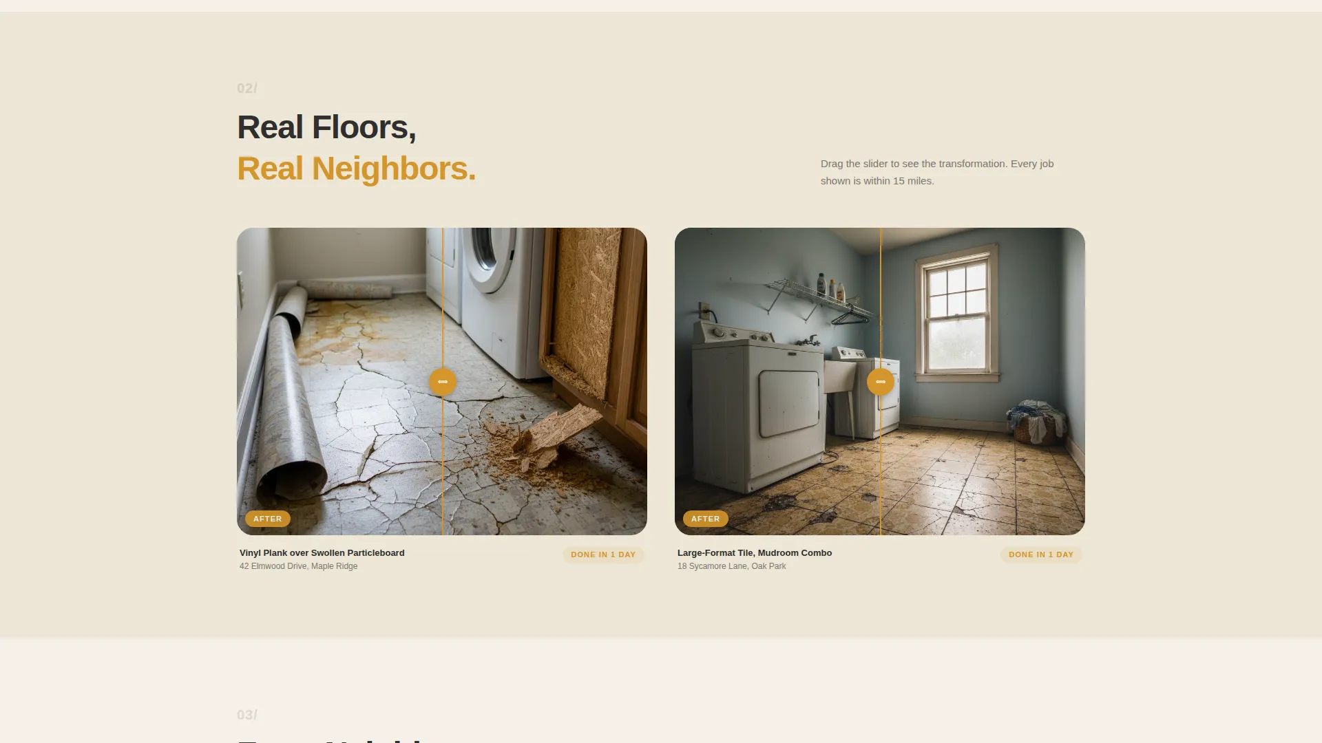 Laundry Room Flooring Installer Landing Page