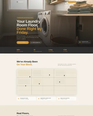 Laundry Room Flooring Installer Landing Page