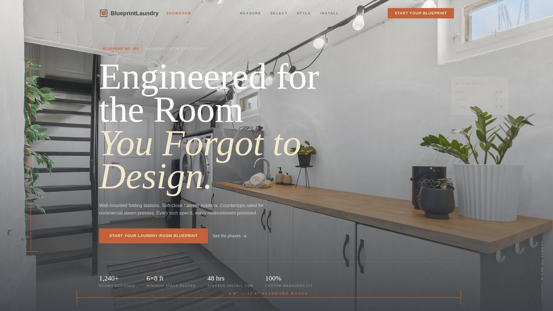 Laundry Room Landing Page Template for Lead Gen
