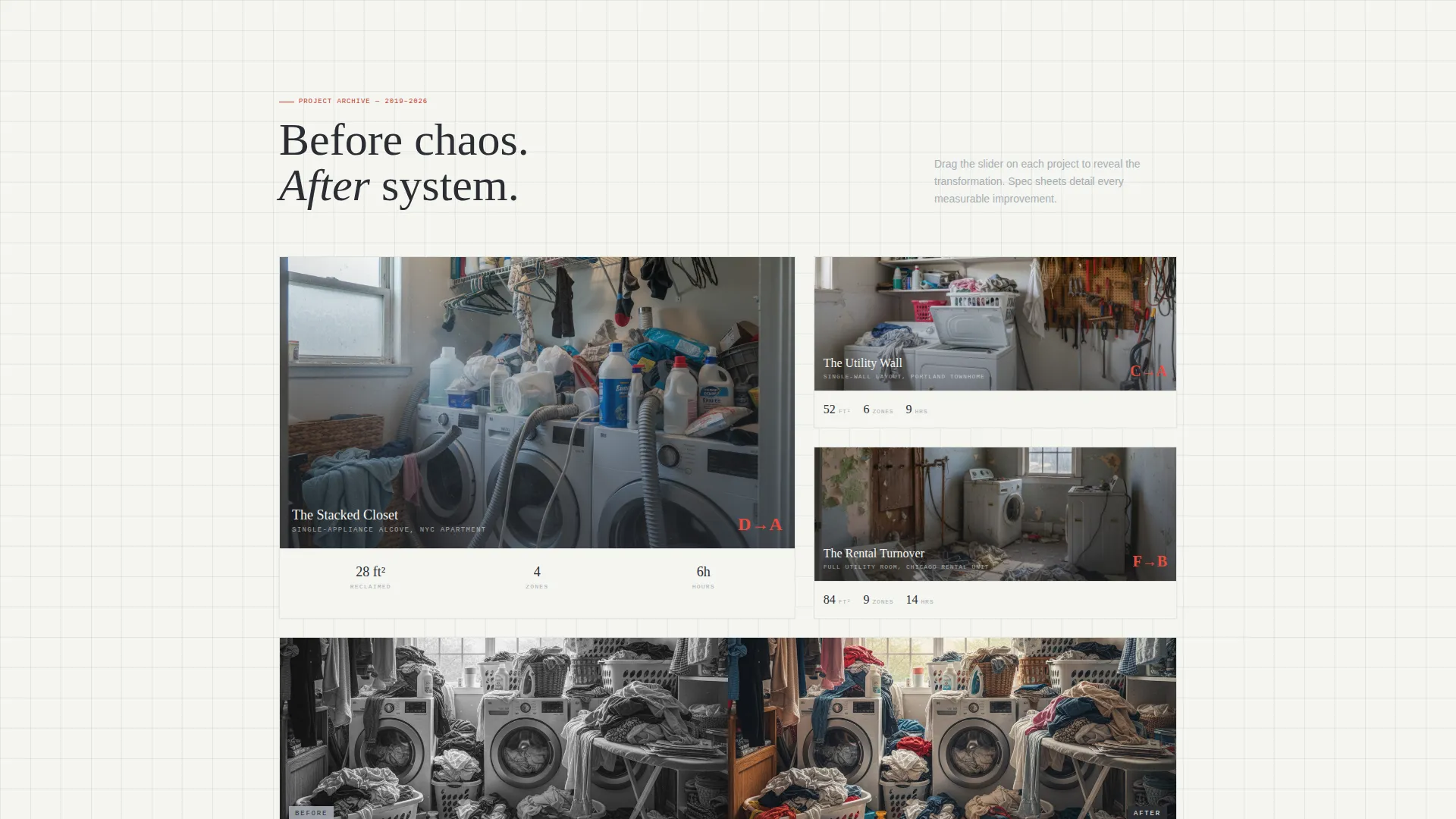 Laundry Room Organizer & Declutter Landing Page Template