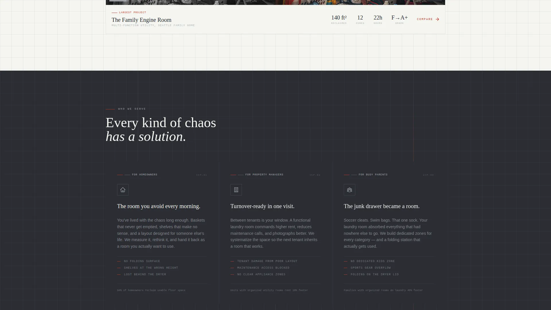 Laundry Room Organizer & Declutter Landing Page Template
