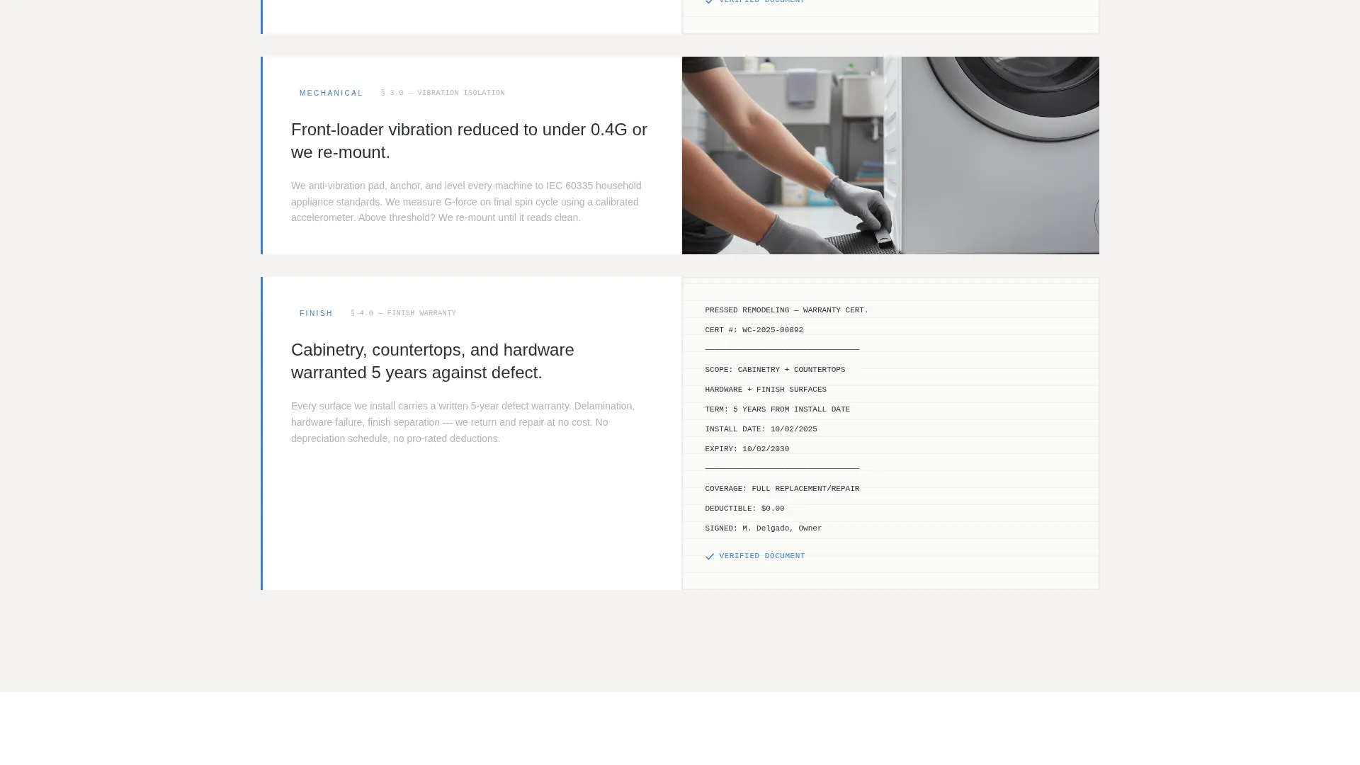 Laundry Room Remodeling Contractor Landing Page