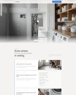 Laundry Room Remodeling Contractor Landing Page
