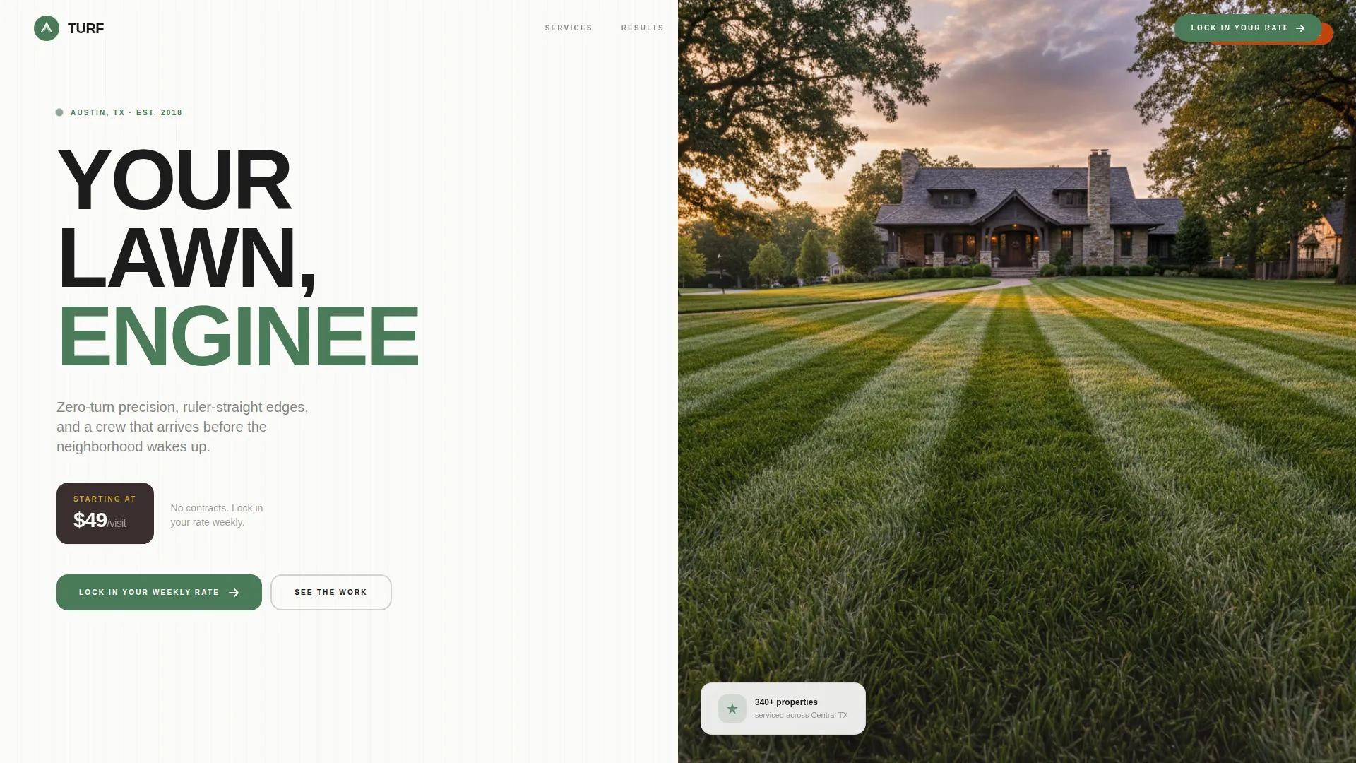 Expert Lawn Care Landing Page Template