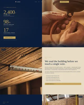 Light Fixture Installation Landing Page Template