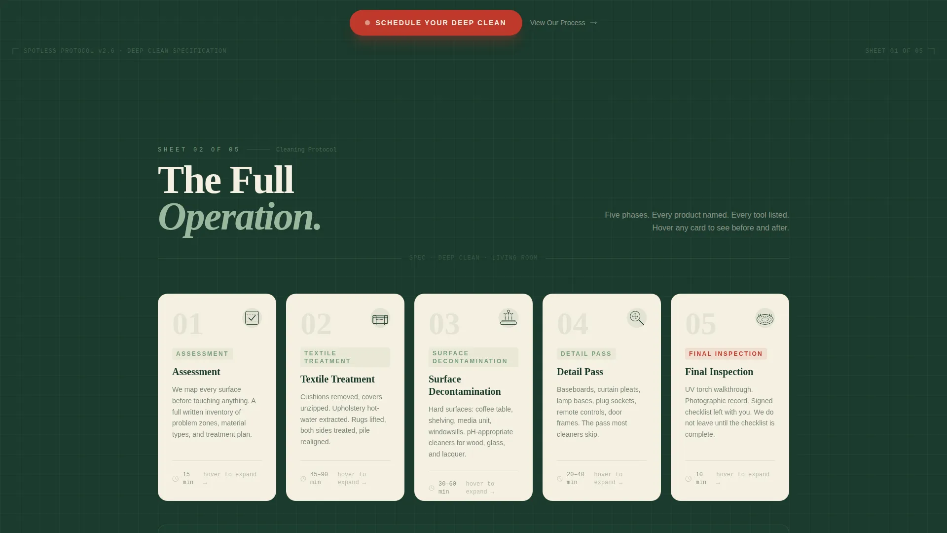 Trustworthy Sanitization Landing Page Template