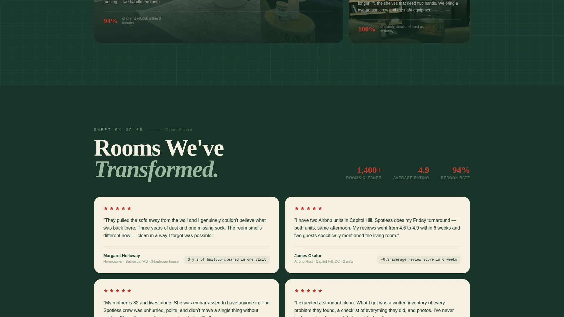 Trustworthy Sanitization Landing Page Template