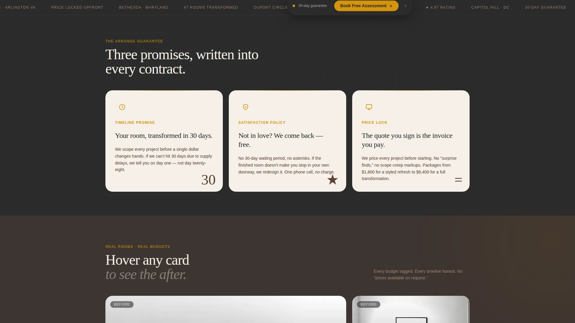 Living Room Interior Designer Landing Page