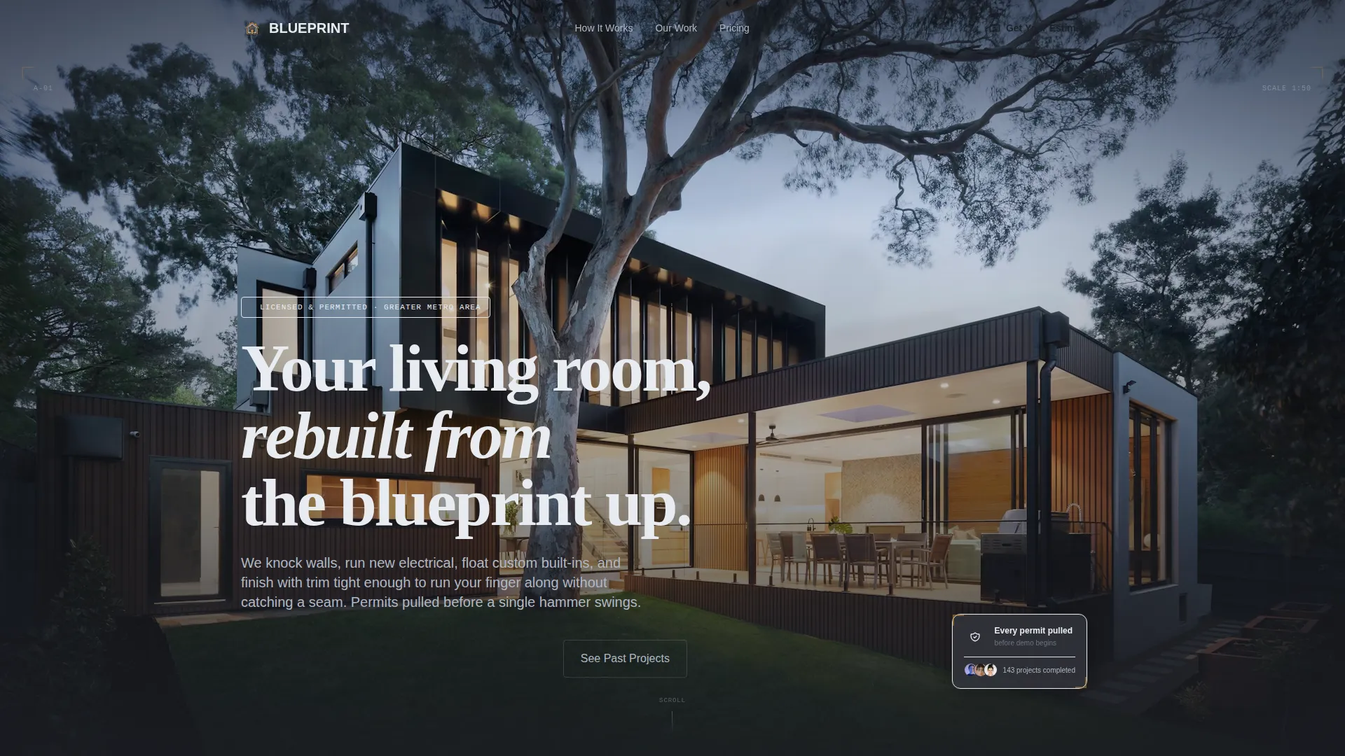 Living Room Remodeling Contractor Landing Page