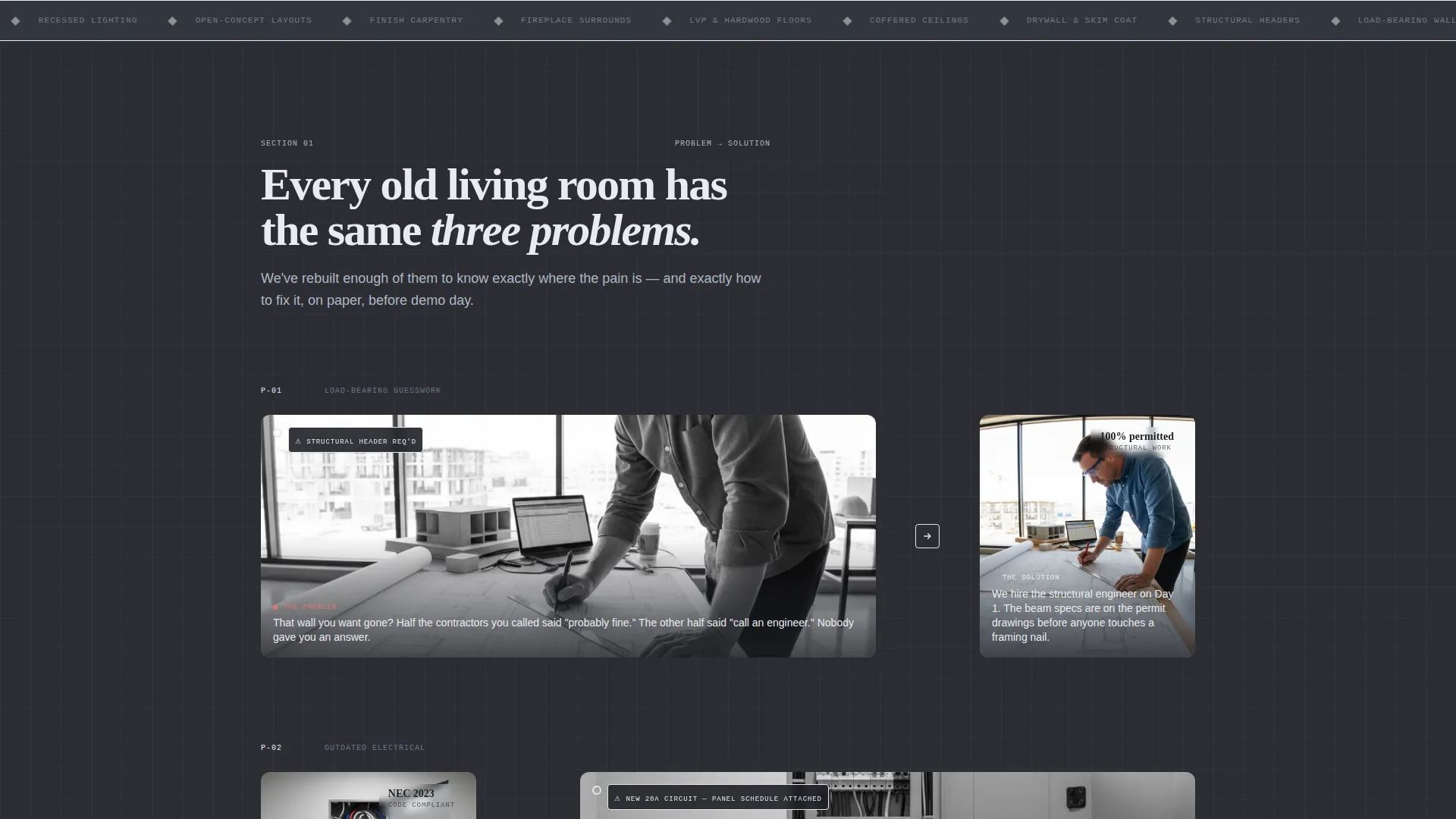 Living Room Remodeling Contractor Landing Page