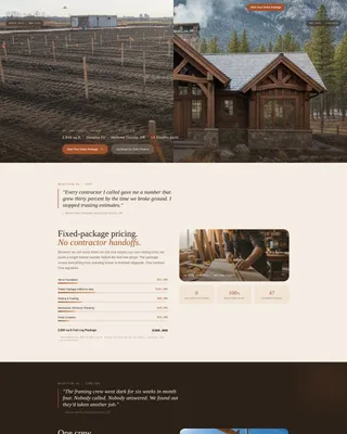 Log & Timber Frame Home Builder Landing Page