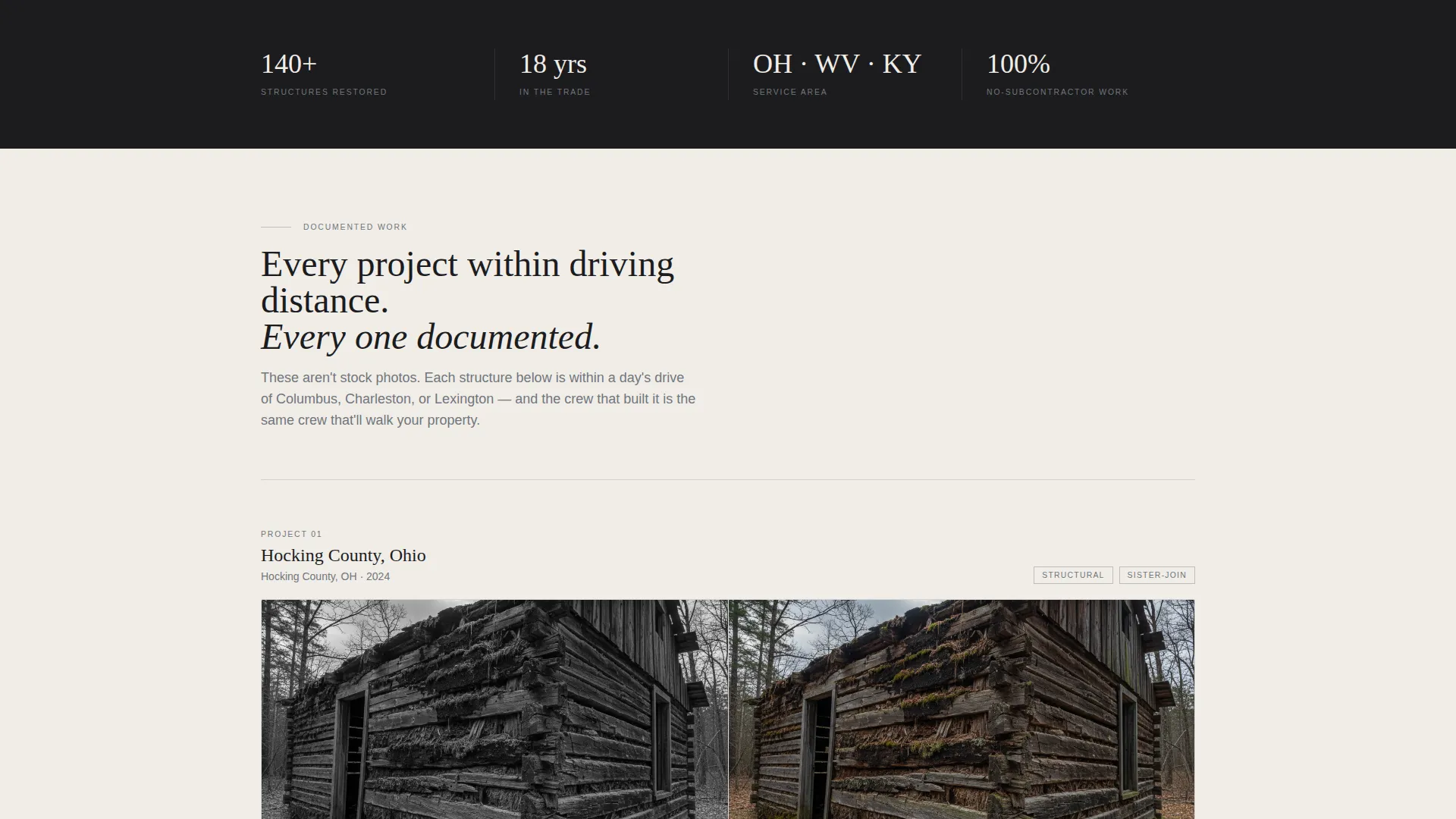 Complete Restoration & Preservation Appointment Booking Website Template