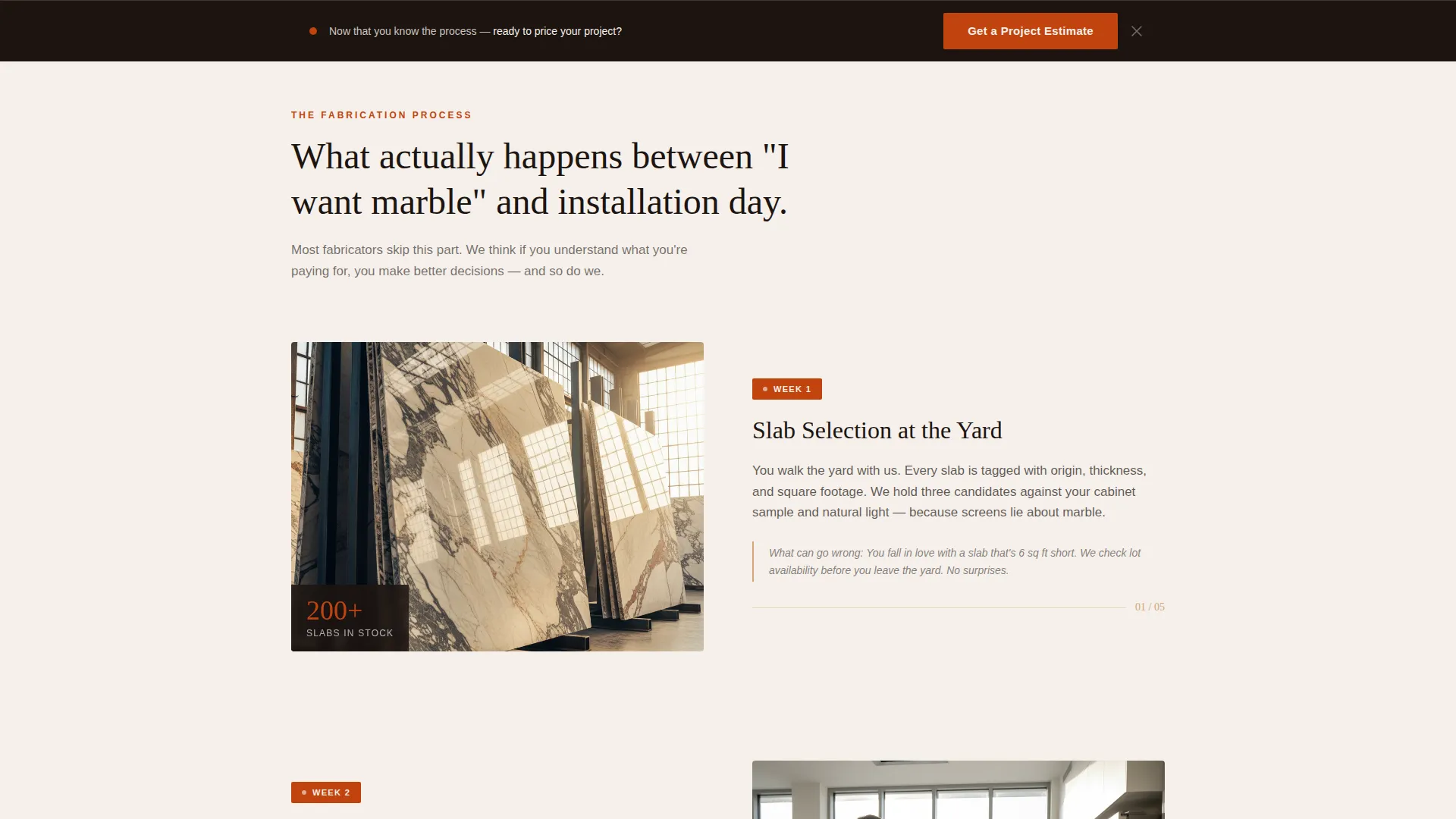 Specialist Marble Products Professional Website Template