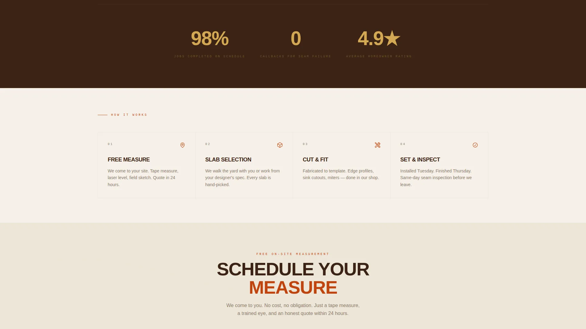Marble Products Appointment Booking Website Template