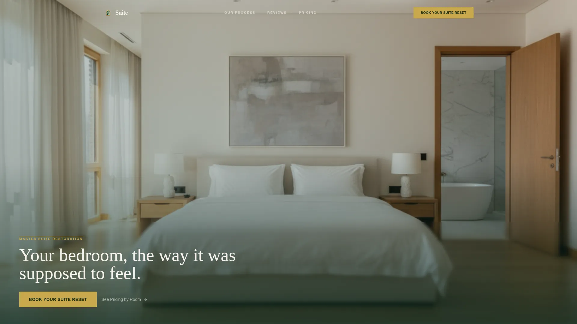 Master Suite Renovation Advanced Booking Website Template