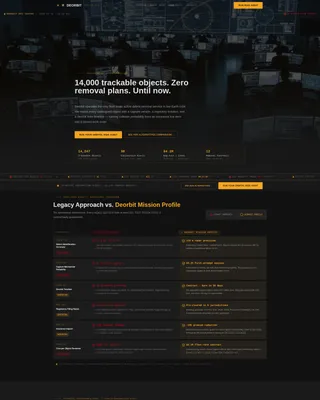 Space Debris Removal Landing Page Template