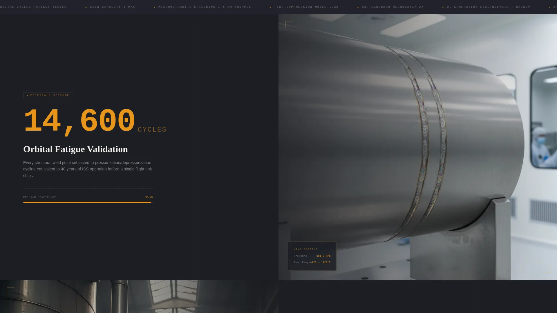 Space Station Engineering Landing Page Template