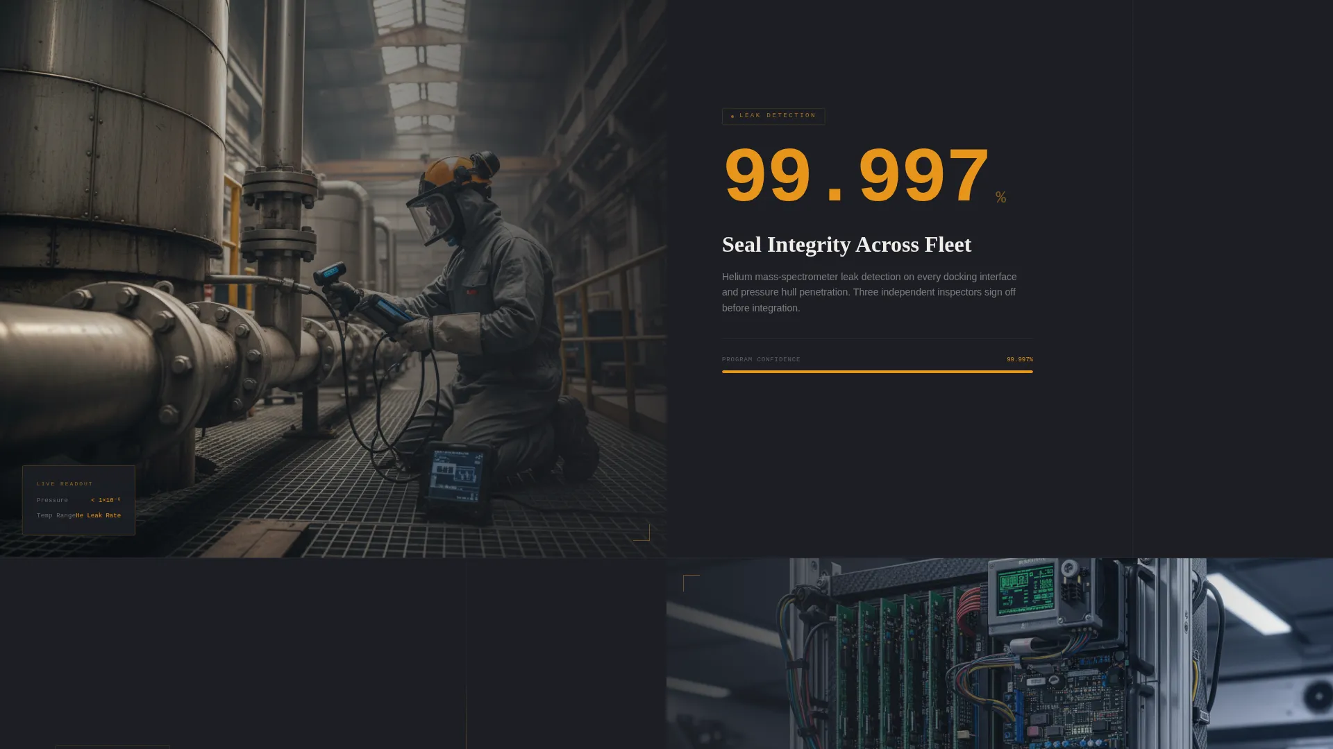 Space Station Engineering Landing Page Template