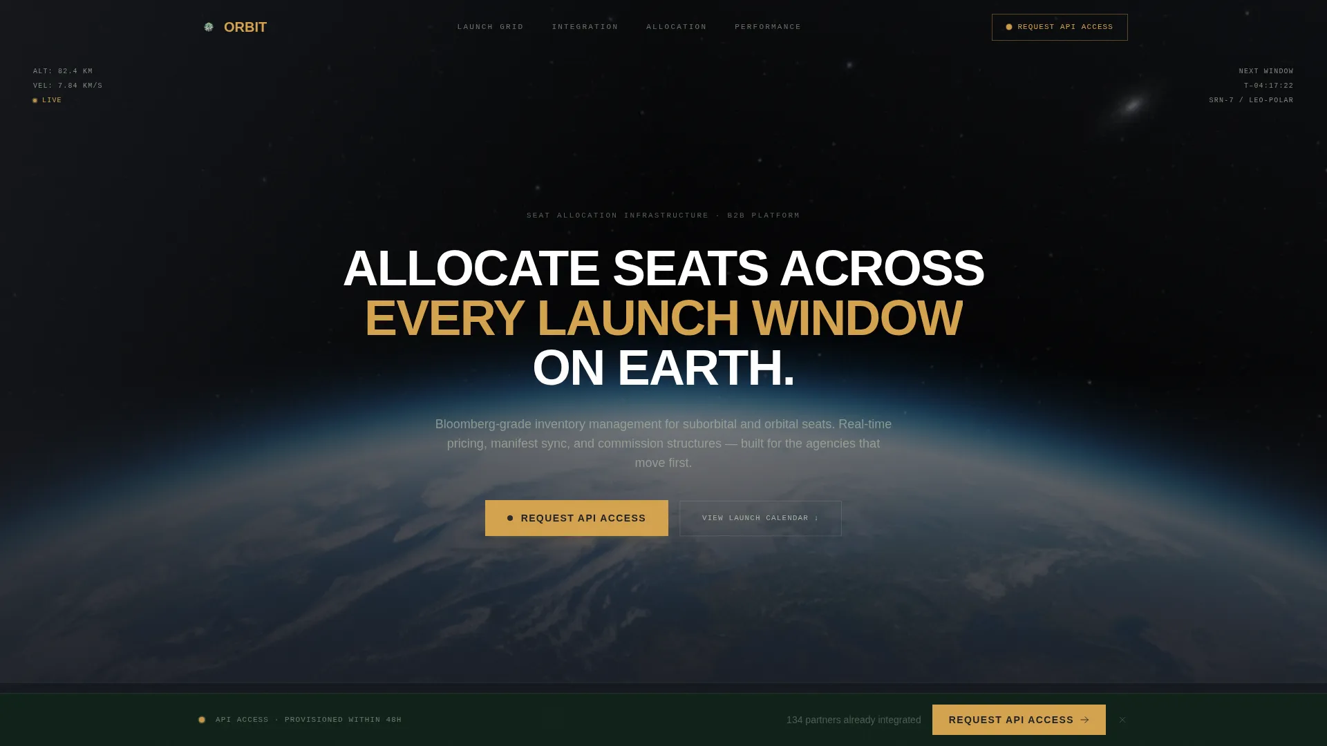 Space & Advanced Aerospace Appointment Booking Website Template