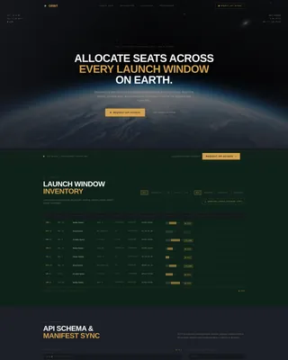 Space & Advanced Aerospace Appointment Booking Website Template