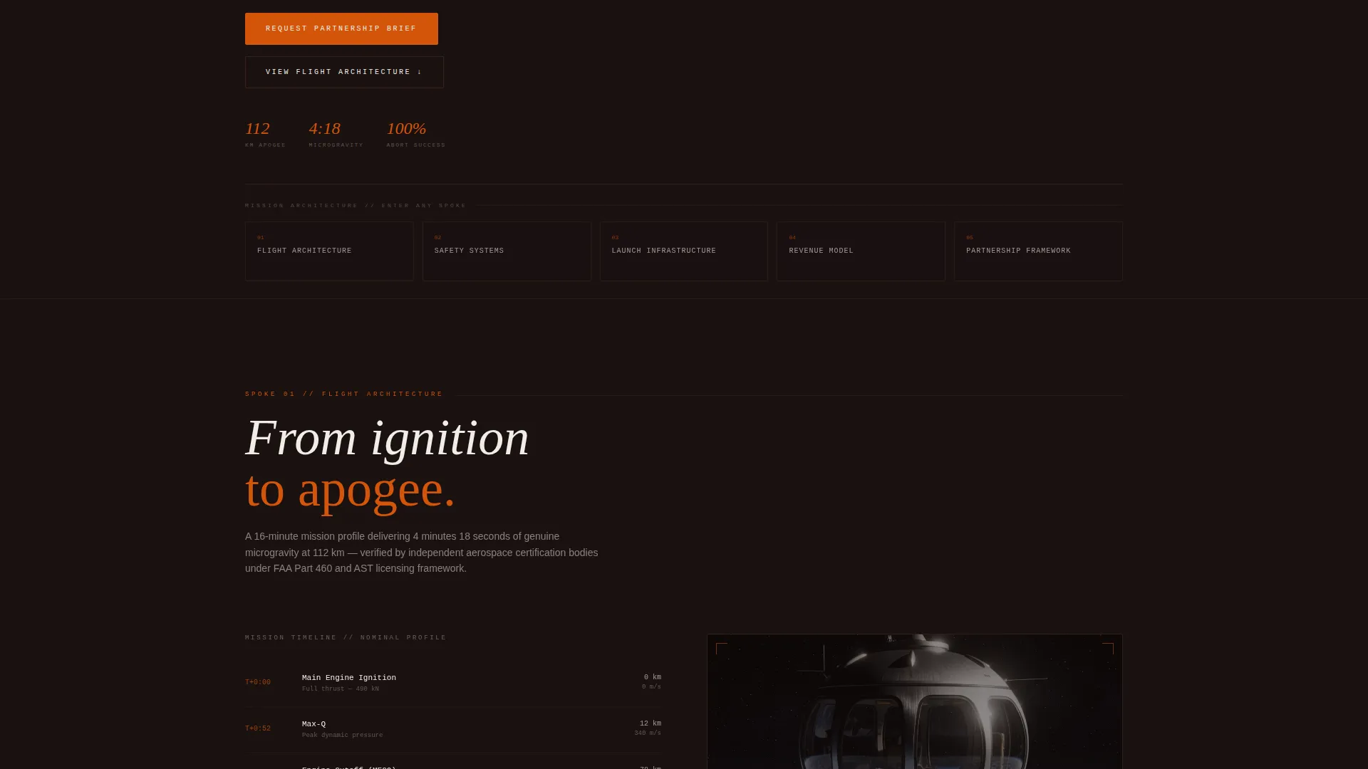 Space Tourism B2B Landing Page Template