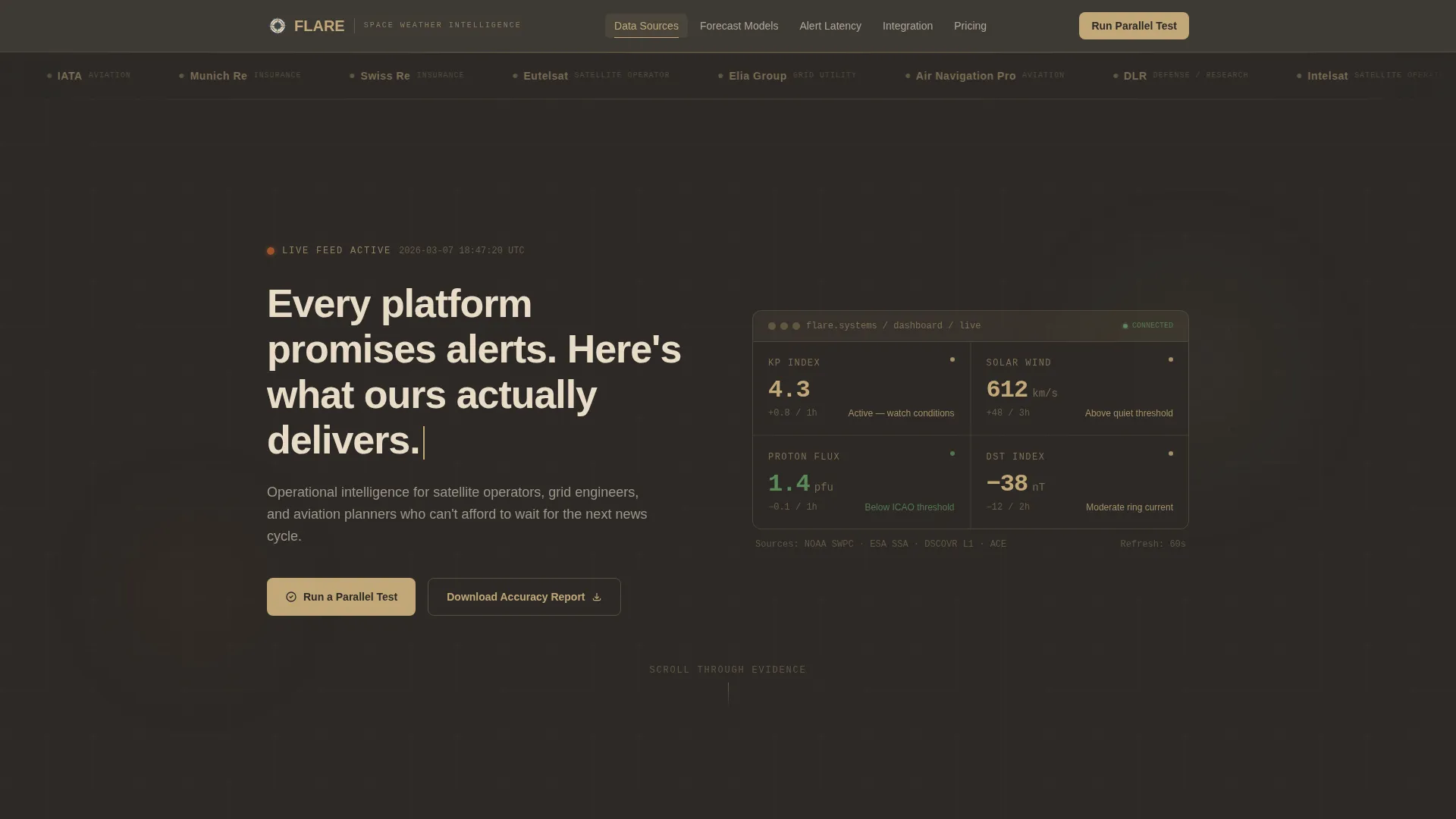 Specialist Space & Advanced Aerospace Comparison Website Template
