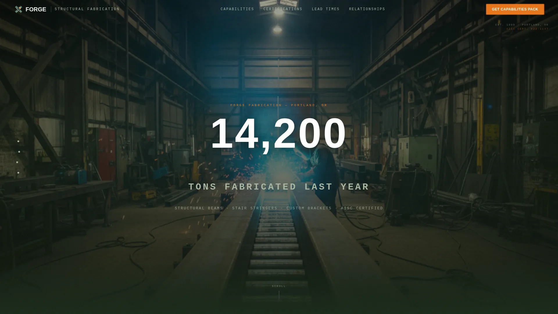 Advanced Metal & Steel Fabrication Professional Website Template