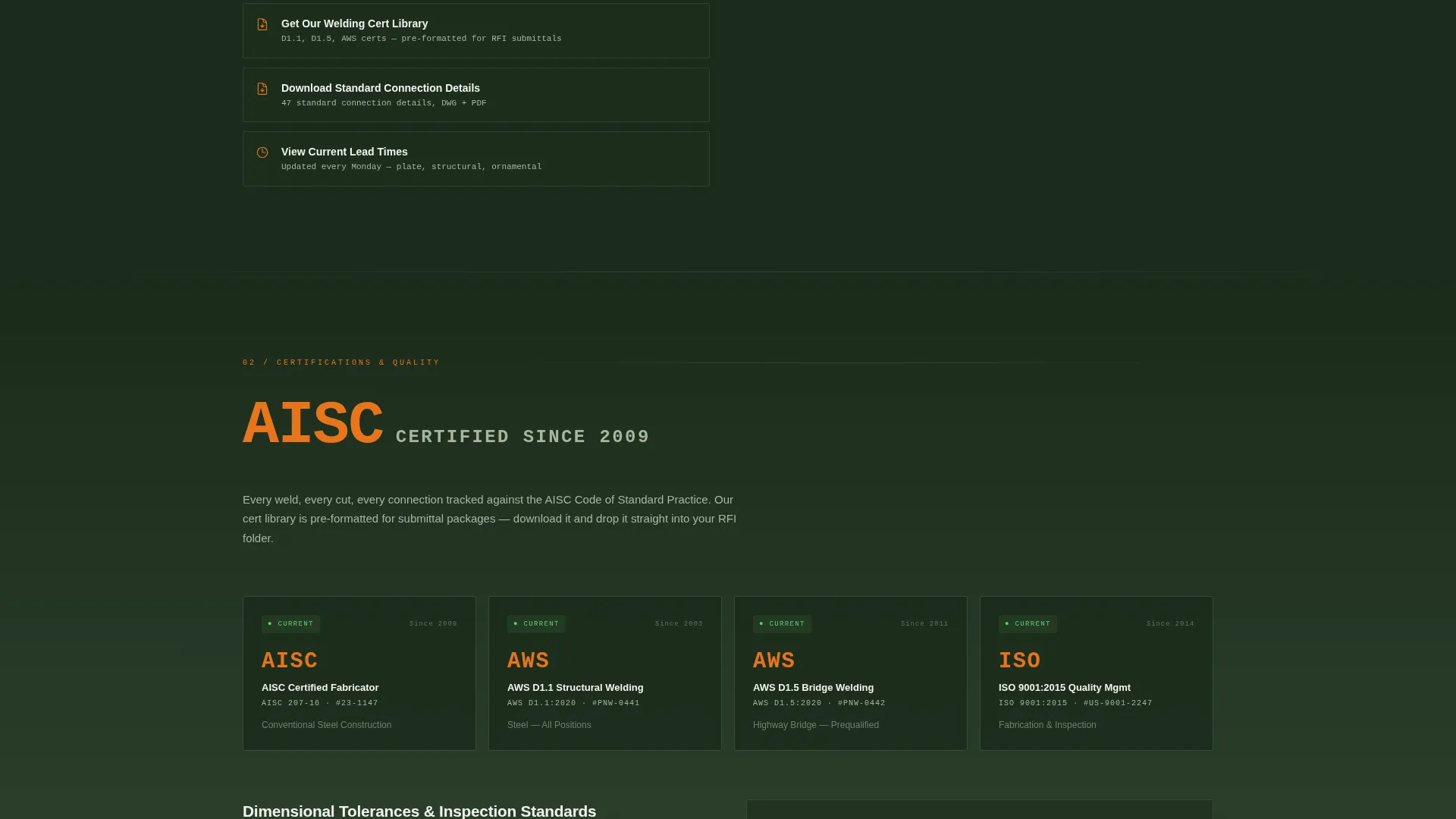 Advanced Metal & Steel Fabrication Professional Website Template