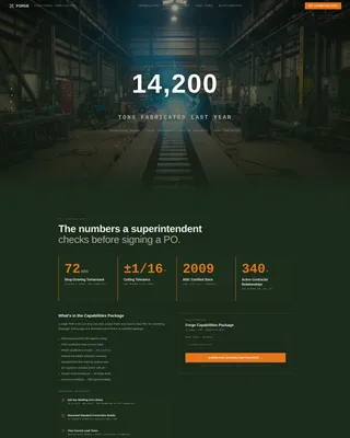Advanced Metal & Steel Fabrication Professional Website Template
