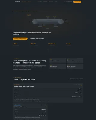 Tank Fabricator Landing Page Template