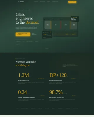 Precision Glass Producer Landing Page Template