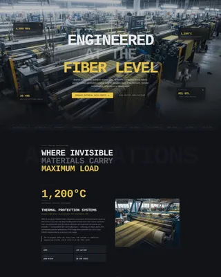 Technical Textiles Landing Page Template