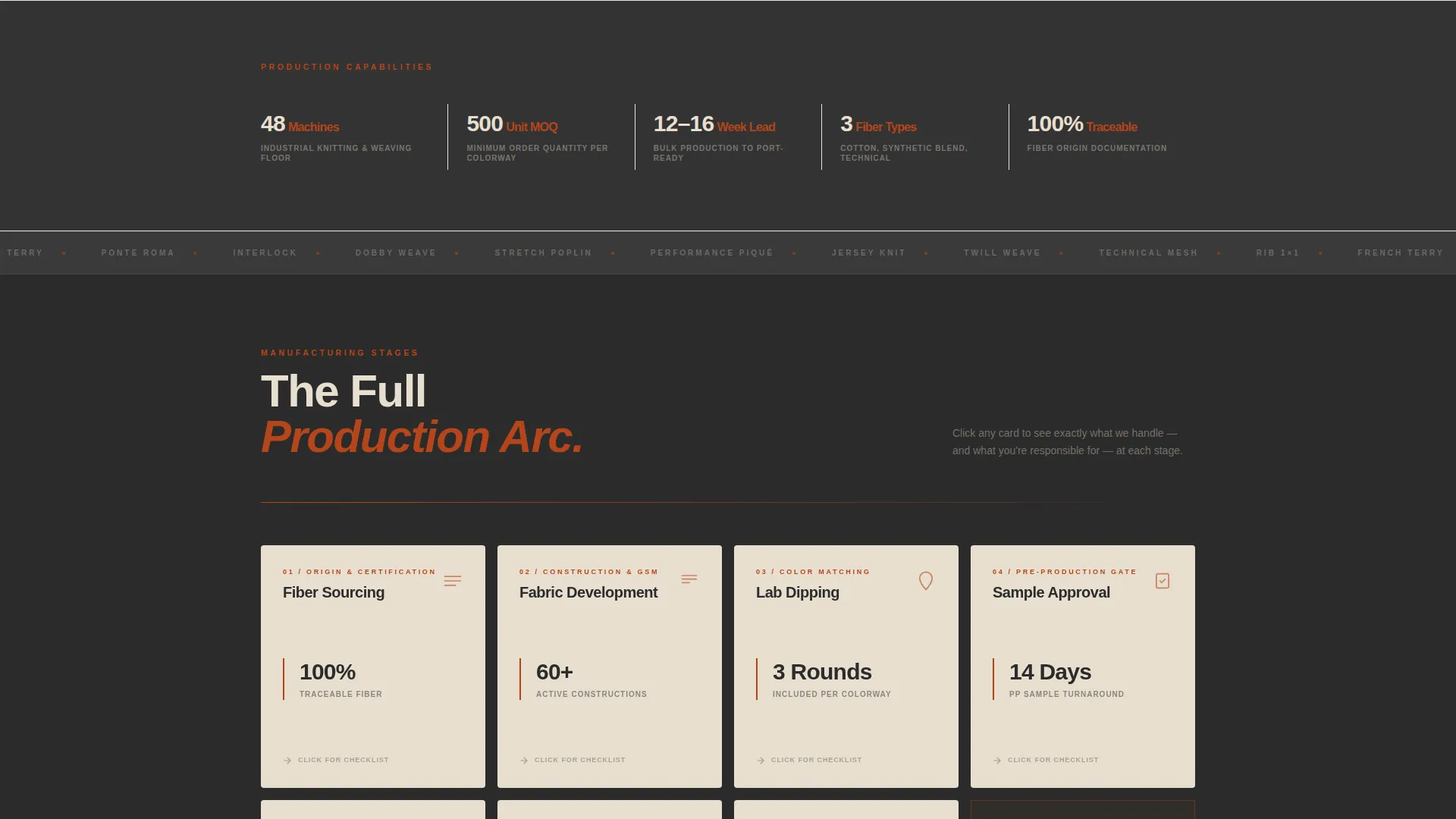 Industrial Textile Manufacturer Landing Page Template