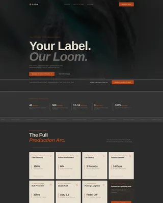 Industrial Textile Manufacturer Landing Page Template