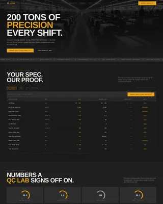 Industrial Textile OEM Supplier Landing Page Template