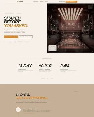 Thermoforming Company Landing Page Template