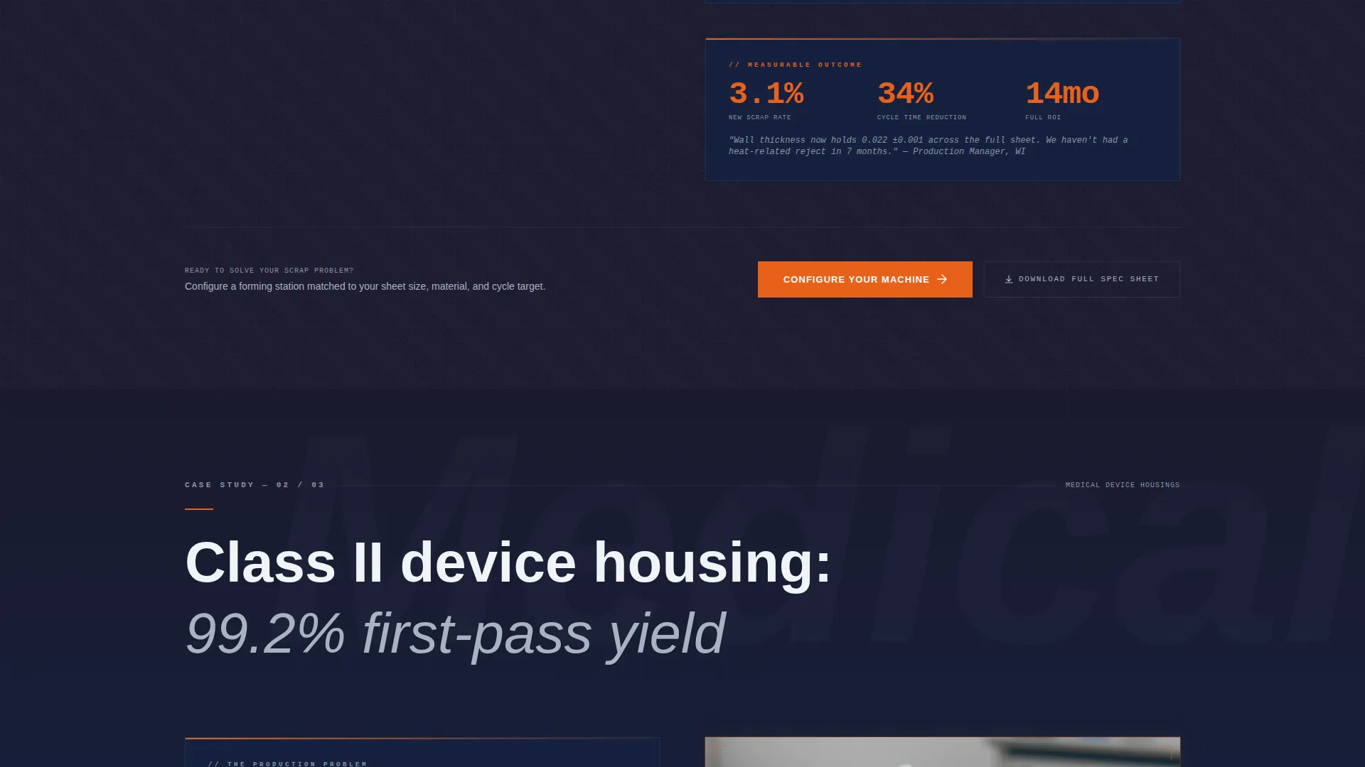 Manufacturing Processes Professional Website Template
