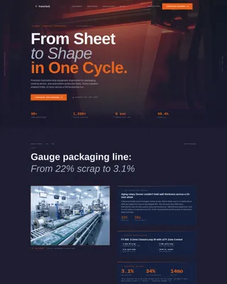 Manufacturing Processes Professional Website Template