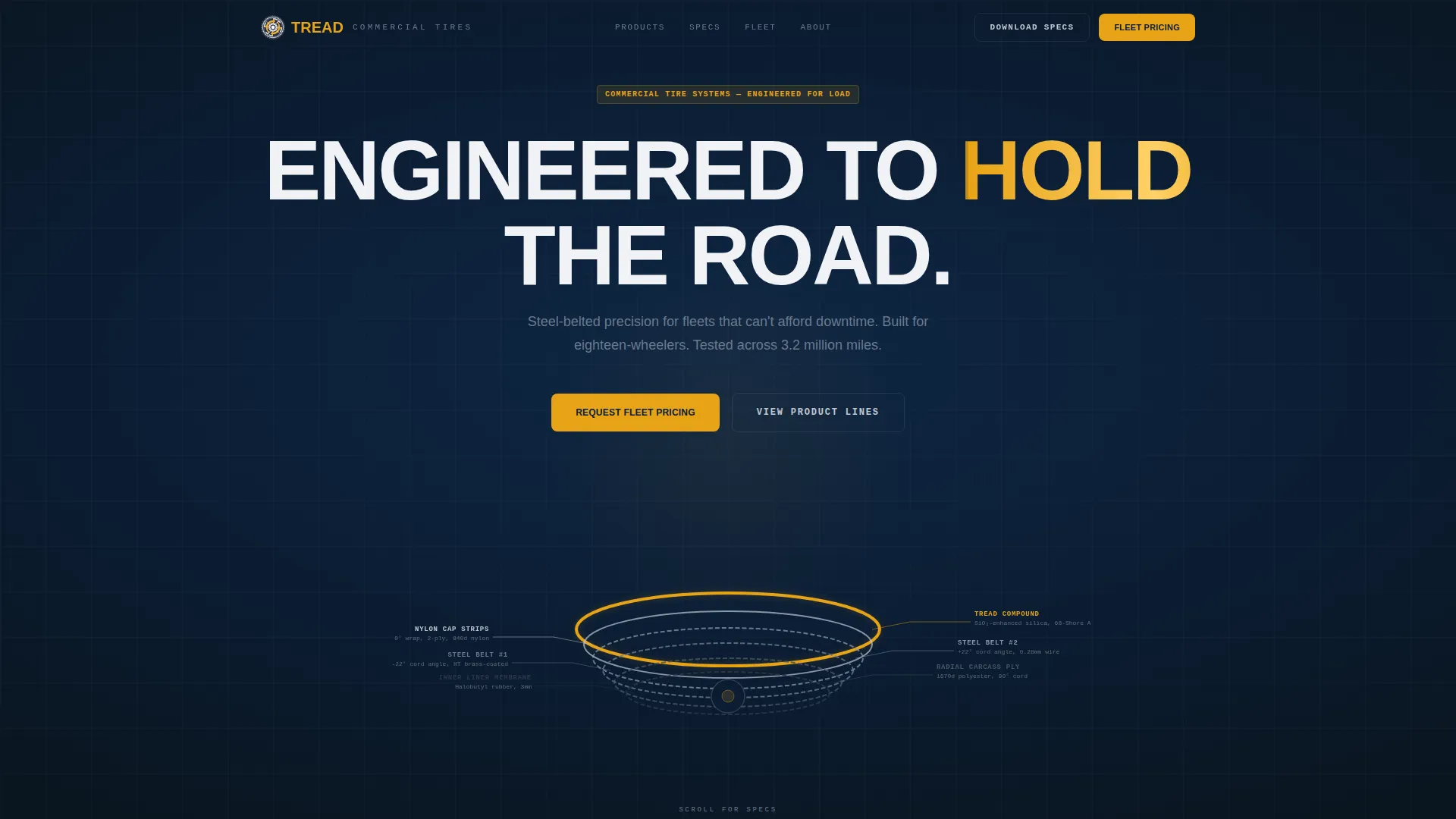 Industrial Tire Manufacturer Landing Page Template