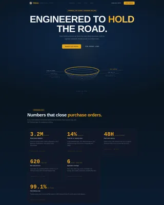 Industrial Tire Manufacturer Landing Page Template