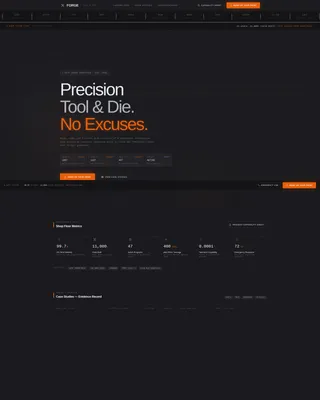 Specialist Tool & Die Making Reviews & Social Proof Website Template