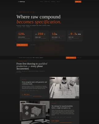 Manufacturing Processes Professional Website Template