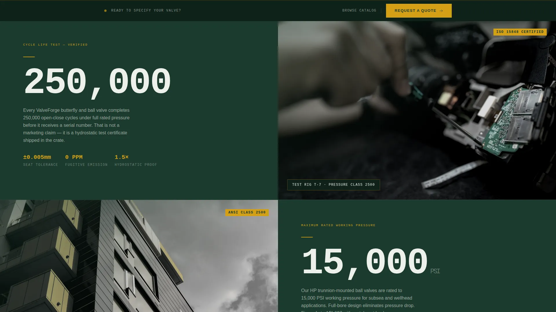 Industrial Valve Manufacturer Landing Page Template