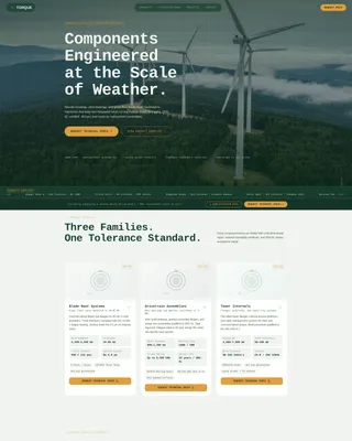 Wind Turbine Component Maker Landing Page Template