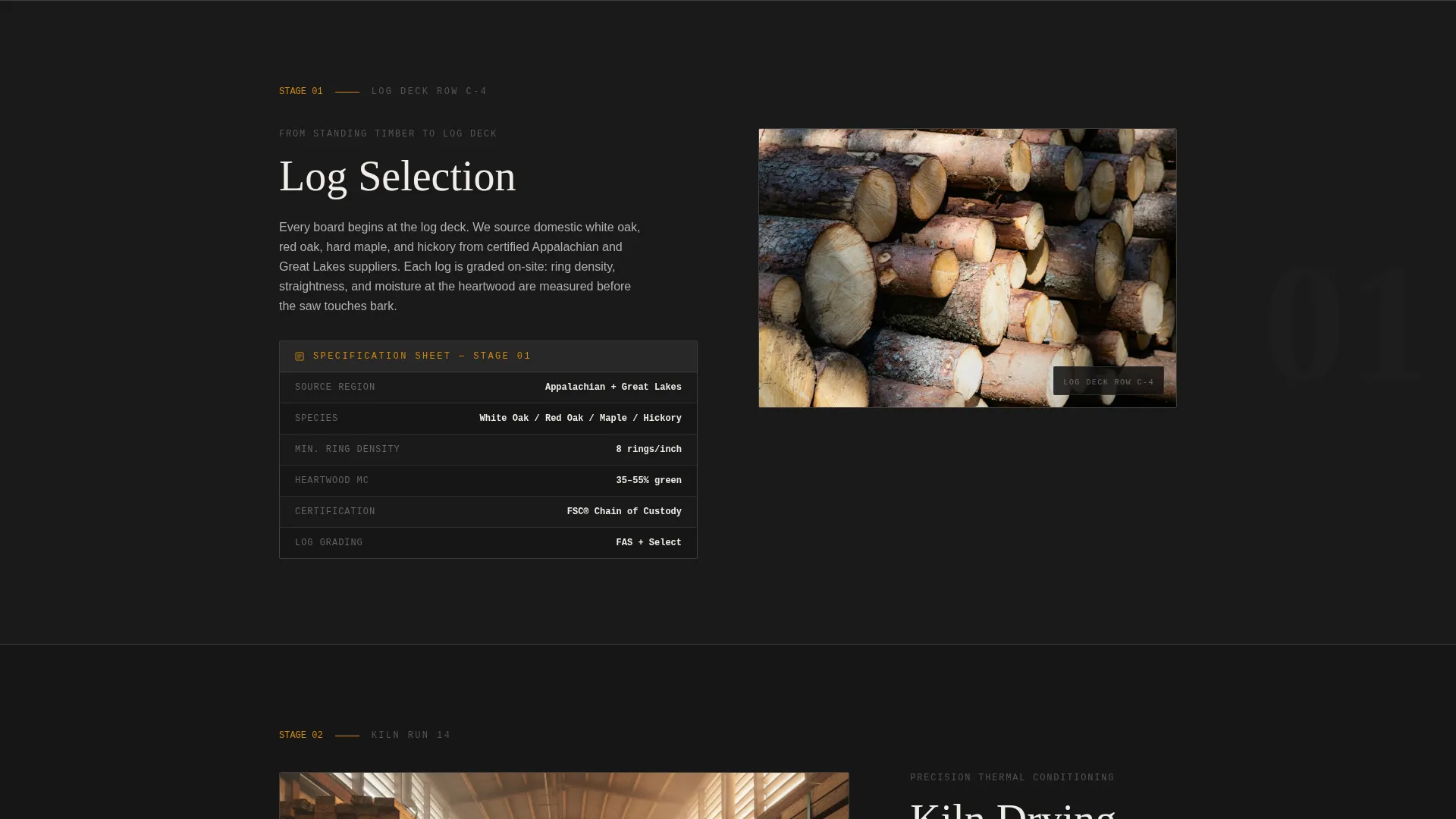 Industrial Wood Flooring Manufacturer Landing Page