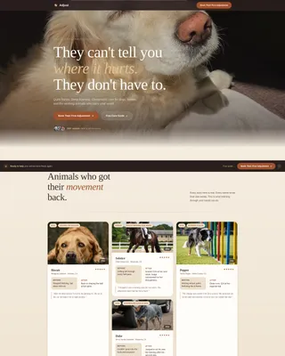Animal Chiropractic Landing Page Template