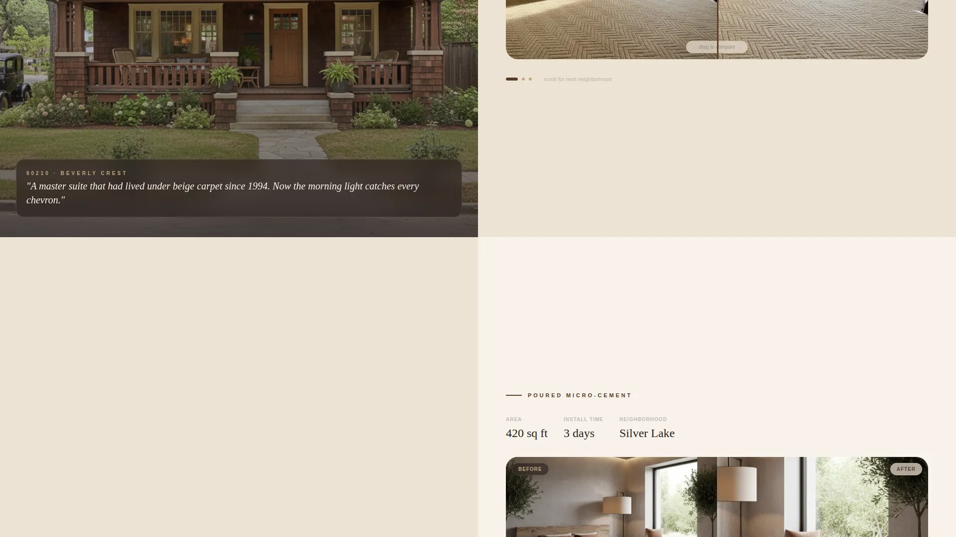 Master Suite Flooring Installer Landing Page